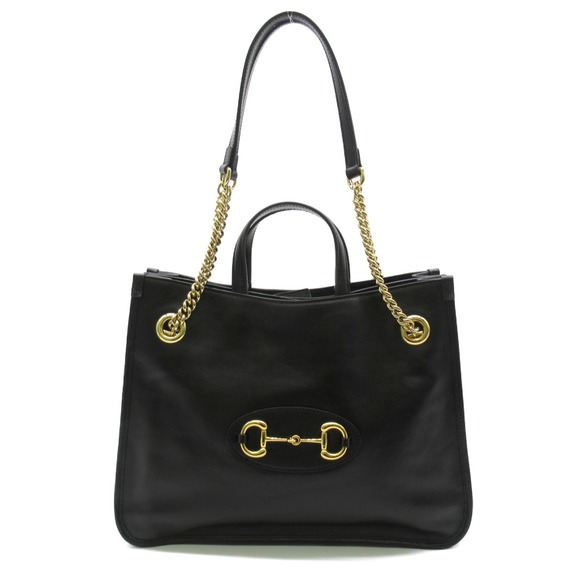 Gucci Shoulder Bag 2way Leather Black - Picture 1 of 8